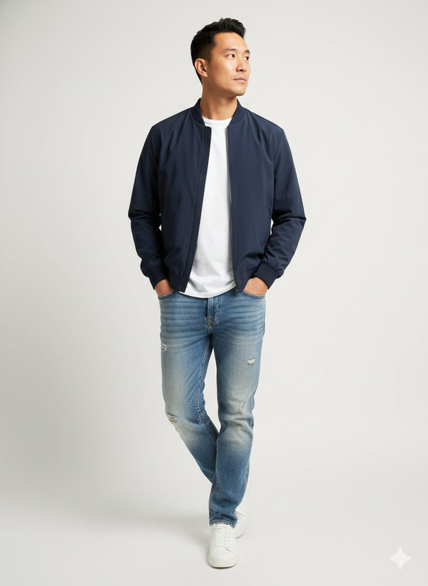 Navy Bomber Jacket