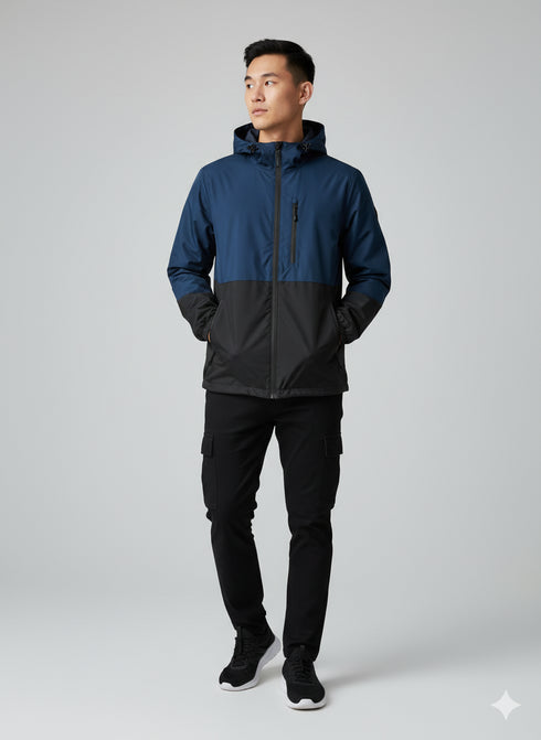 Zipped Windbreaker