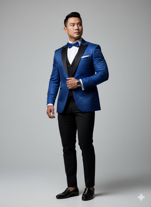 Blue Silk Tuxedo